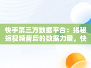 快手第三方数据平台：揭秘短视频背后的数据力量，快手第三方数据平台有哪些 