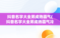 抖音名字大全男成熟霸气(抖音名字大全男成熟霸气冷酷)