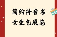 抖音名称昵称2个字女简单大气不撞款,抖音名称.昵称女有内涵气质带默字