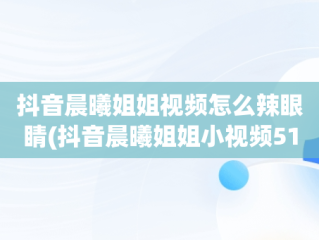 抖音晨曦姐姐视频怎么辣眼睛(抖音晨曦姐姐小视频51秒哪里看)