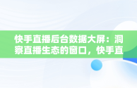 快手直播后台数据大屏：洞察直播生态的窗口，快手直播窗口变大 