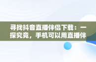 寻找抖音直播伴侣下载：一探究竟，手机可以用直播伴侣吗 