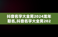 抖音名字大全男2024龙年取名,抖音名字大全男2023