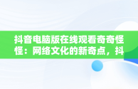 抖音电脑版在线观看奇奇怪怪：网络文化的新奇点，抖音电脑版在线观看奇奇怪怪的视频 