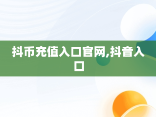 抖币充值入口官网,抖音入口