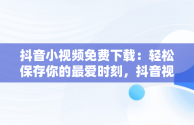 抖音小视频免费下载：轻松保存你的最爱时刻，抖音视频免费下载工具 