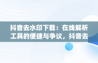 抖音去水印下载：在线解析工具的便捷与争议，抖音去水印解析app 