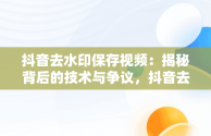 抖音去水印保存视频：揭秘背后的技术与争议，抖音去水印保存视频在线 