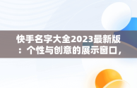 快手名字大全2023最新版：个性与创意的展示窗口，2025最火快手名字 