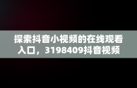 探索抖音小视频的在线观看入口，3198409抖音视频在线 