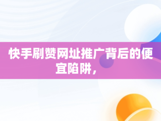 快手刷赞网址推广背后的便宜陷阱， 