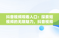 抖音视频观看入口：探索短视频的无限魅力，抖音视频观看入口在哪里找 