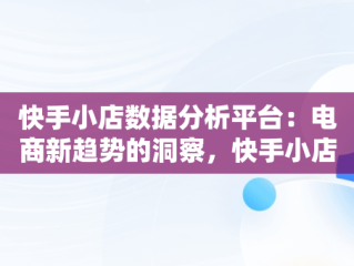 快手小店数据分析平台：电商新趋势的洞察，快手小店数据分析平台是什么 