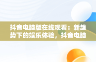 抖音电脑版在线观看：新趋势下的娱乐体验，抖音电脑在线观看网址 