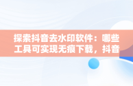 探索抖音去水印软件：哪些工具可实现无痕下载，抖音去水印软件有哪些免费 