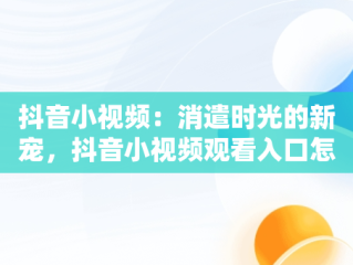 抖音小视频：消遣时光的新宠，抖音小视频观看入口怎么找 