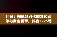 抖音：短视频时代的文化现象与商业引擎，抖音1-75等级价格对照表 