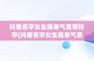 抖音名字女生简单气质带玲字(抖音名字女生简单气质带玲字的网名)