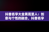 抖音名字大全男周至人：创意与个性的融合，抖音名字大全男周至人 