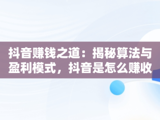 抖音赚钱之道：揭秘算法与盈利模式，抖音是怎么赚收益的 