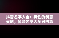 抖音名字大全：男性的创意灵感，抖音名字大全男创意英文 