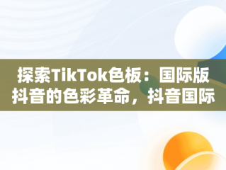 探索TikTok色板：国际版抖音的色彩革命，抖音国际版 tiktok色板免费 