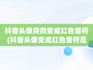 抖音头像突然变成红色音符(抖音头像变成红色音符是注销了吗)