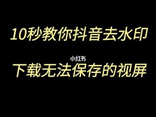 抖音下载的视频怎么去水印(抖音视频下载去水印工具)