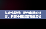 抖音小视频：现代幽默的缩影，抖音小视频观看搞笑视频 