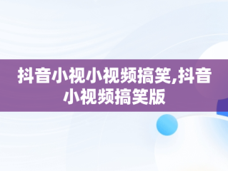 抖音小视小视频搞笑,抖音小视频搞笑版