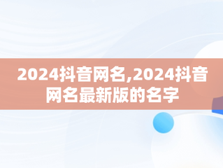 2024抖音网名,2024抖音网名最新版的名字
