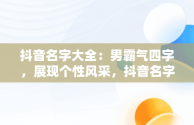 抖音名字大全：男霸气四字，展现个性风采，抖音名字男霸气四个字 