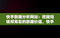 快手数据分析网站：挖掘短视频背后的数据价值，快手数据分析部 