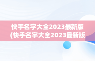 快手名字大全2023最新版(快手名字大全2023最新版有意义)