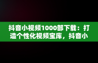 抖音小视频1000部下载：打造个性化视频宝库，抖音小视频1000部下载软件 