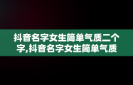 抖音名字女生简单气质二个字,抖音名字女生简单气质二个字带糖字