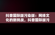 抖音国际版污染版：网络文化的新挑战，抖音国际版污安装大全 