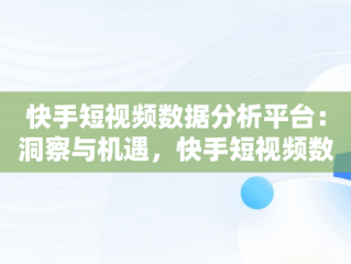 快手短视频数据分析平台：洞察与机遇，快手短视频数据分析平台是什么 