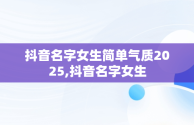 抖音名字女生简单气质2025,抖音名字女生