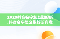 2020抖音名字怎么取好听,抖音名字怎么取好听有意义