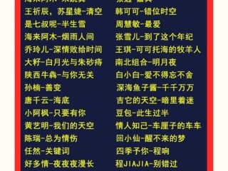 最火的歌都有哪些(最火的歌有哪些列出表格来)
