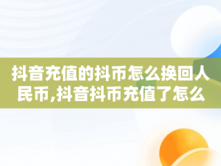 抖音充值的抖币怎么换回人民币,抖音抖币充值了怎么退