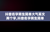 抖音名字男生简单大气英文两个字,抖音名字男生简单大气