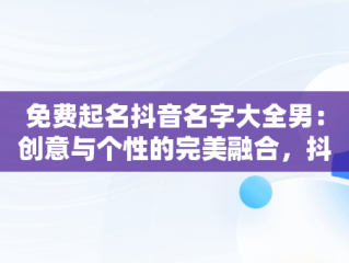 免费起名抖音名字大全男：创意与个性的完美融合，抖音名字取名大全男 