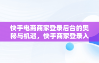 快手电商商家登录后台的奥秘与机遇，快手商家登录入口 