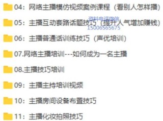 主播培训课程,培训主播