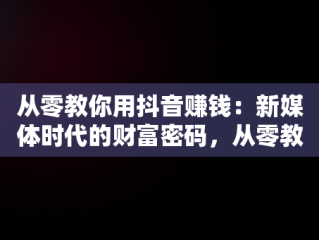 从零教你用抖音赚钱：新媒体时代的财富密码，从零教你用抖音赚钱是真的吗 