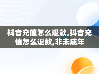抖音充值怎么退款,抖音充值怎么退款,非未成年