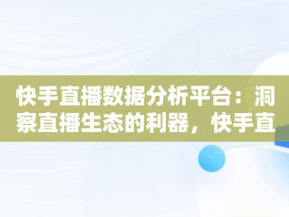 快手直播数据分析平台：洞察直播生态的利器，快手直播数据查询 