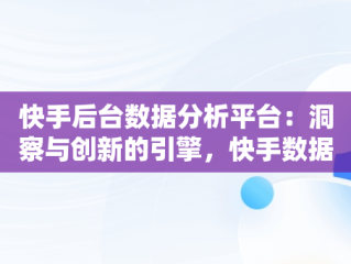 快手后台数据分析平台：洞察与创新的引擎，快手数据分析怎么看 
